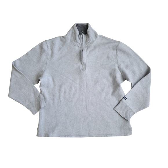 The North Face Other - The North Face Cotton Wool Blend 1/4 Zip Gray Pullover Sweater Men Sz L